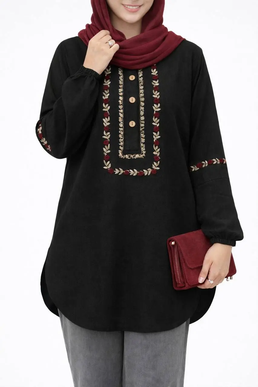 مانتو گلدوزی آیسو گندم